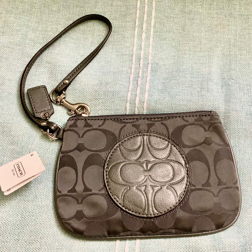 Coach Grey Cc Wristlet! Nwt!